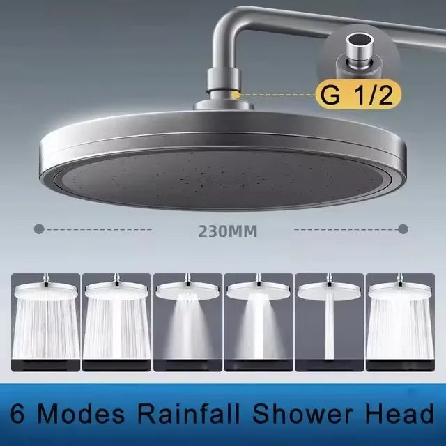 Large panel shower, High pressure